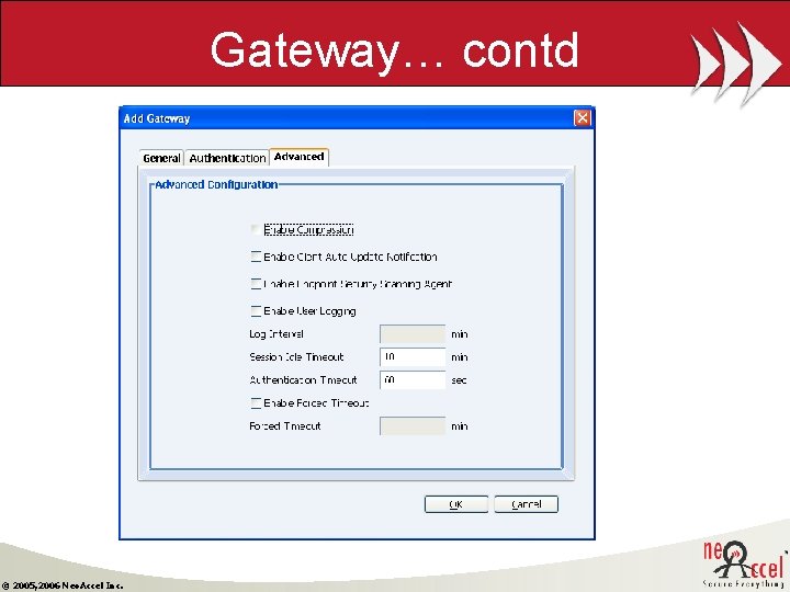 Gateway… contd © 2005, 2006 Neo. Accel Inc. 