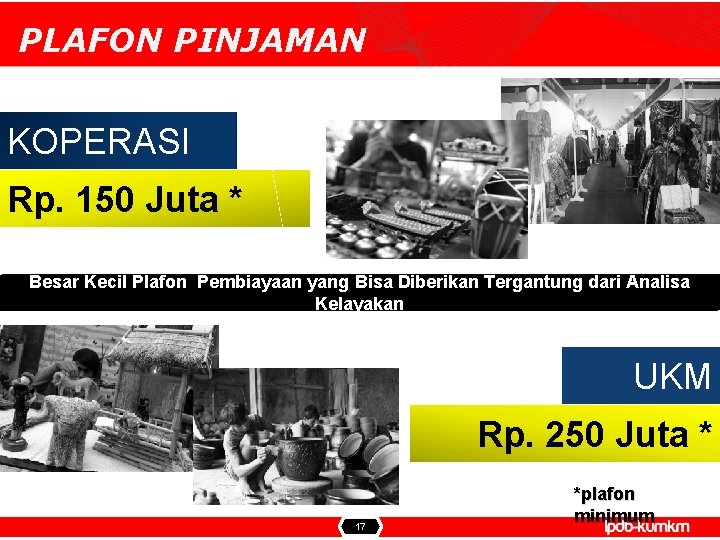 PLAFON PINJAMAN KOPERASI Rp. 150 Juta * Besar Kecil Plafon Pembiayaan yang Bisa Diberikan