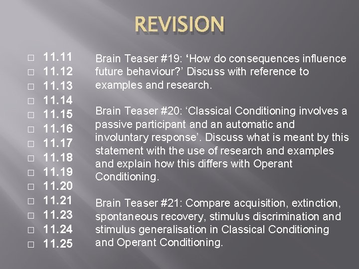 REVISION � � � � 11. 11 11. 12 11. 13 11. 14 11.