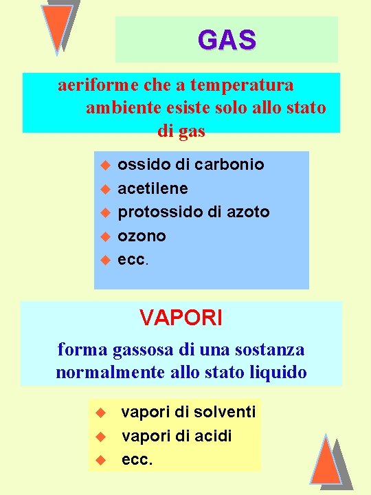 GAS aeriforme che a temperatura ambiente esiste solo allo stato di gas u u