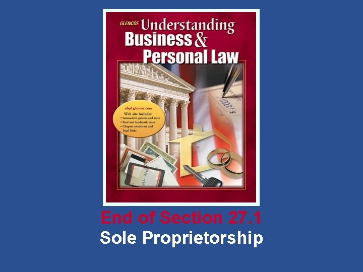 End of Section 27. 1 Sole Proprietorship 