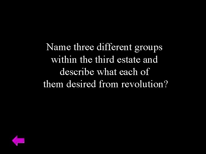 Name three different groups within the third estate and describe what each of them