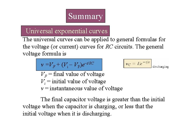 Summary Universal exponential curves The universal curves can be applied to general formulas for Summary Universal exponential curves The universal curves can be applied to general formulas for