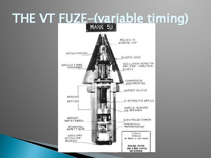 THE VT FUZE-(variable timing) 
