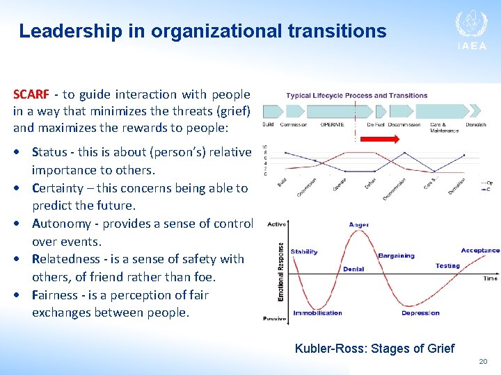 Leadership in organizational transitions SCARF - to guide interaction with people in a way