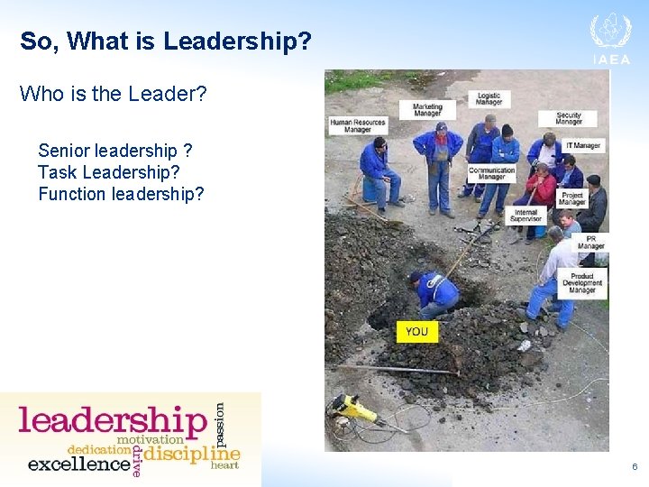 So, What is Leadership? Who is the Leader? Senior leadership ? Task Leadership? Function
