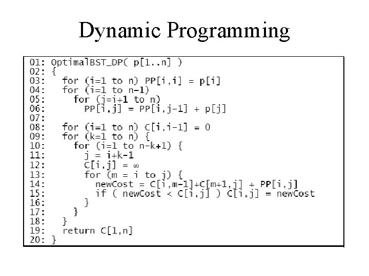 Dynamic Programming 