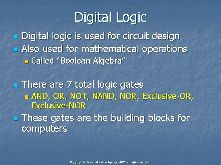 Basic Electricity and Electronics Module Three Microprocessor Basics