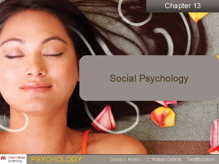 Chapter 13 Social Psychology PSYCHOLOGY David G. Myers C. Nathan De. Wall Twelfth Edition