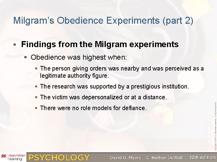 Milgram’s Obedience Experiments (part 2) § Findings from the Milgram experiments § Obedience was