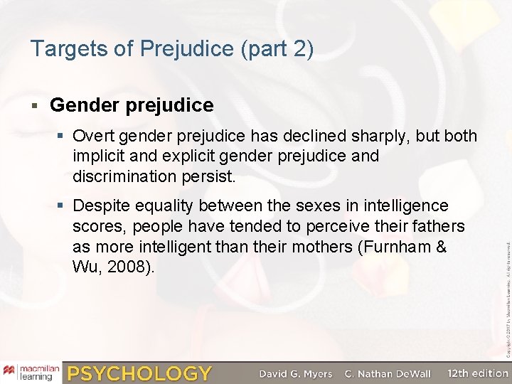 Targets of Prejudice (part 2) § Gender prejudice § Overt gender prejudice has declined