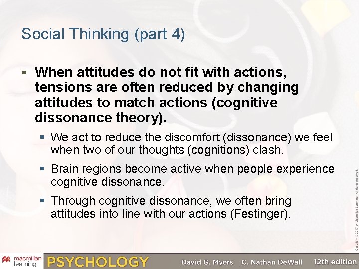 Social Thinking (part 4) § When attitudes do not fit with actions, tensions are