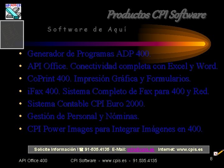 API Office CPI Funciones Excel y Word integrados