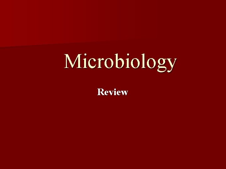 Microbiology Review 