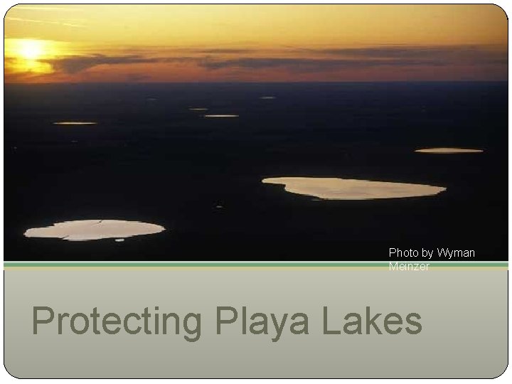 Photo by Wyman Meinzer Protecting Playa Lakes 