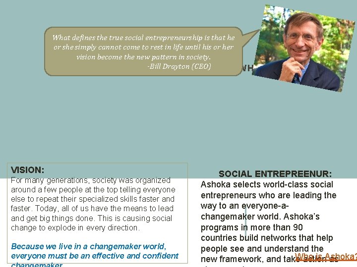 What defines the true social entrepreneurship is that he or she simply cannot come