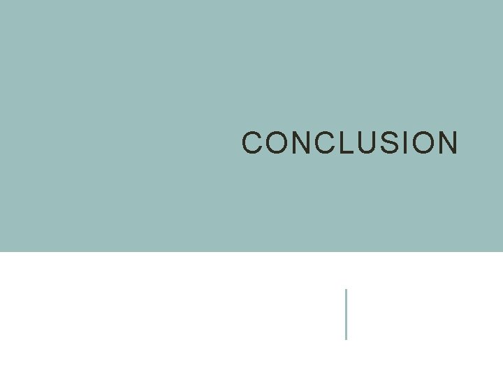 CONCLUSION 