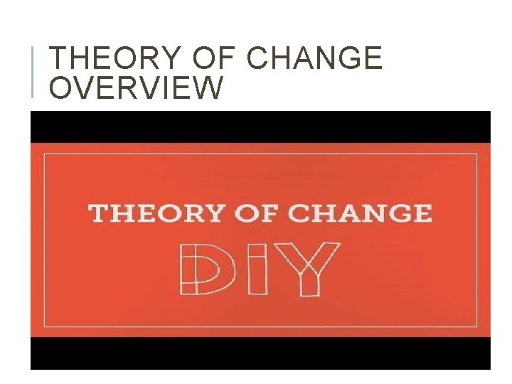 THEORY OF CHANGE OVERVIEW 