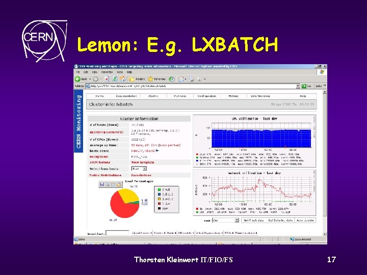 Lemon: E. g. LXBATCH Thorsten Kleinwort IT/FIO/FS 17 