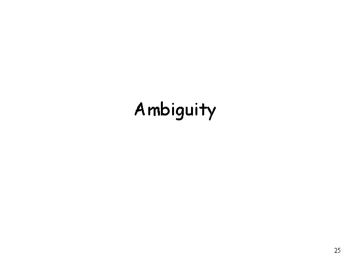 Ambiguity 25 