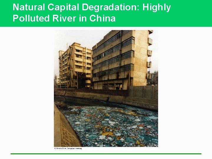 Natural Capital Degradation: Highly Polluted River in China 