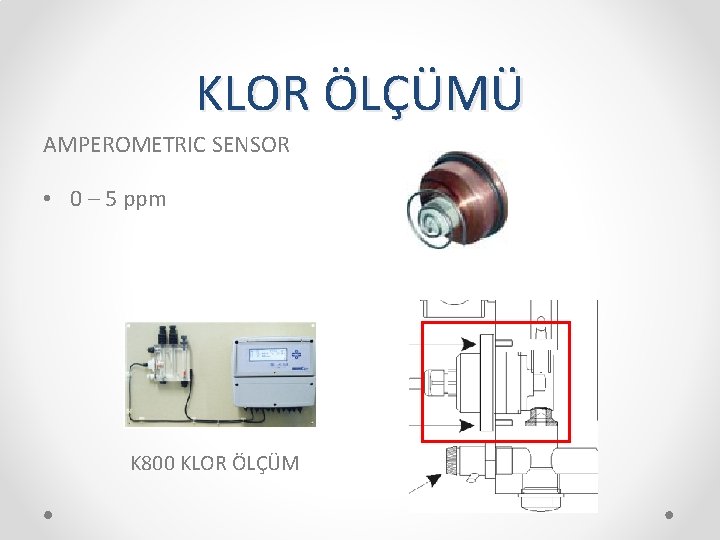 KLOR ÖLÇÜMÜ AMPEROMETRIC SENSOR • 0 – 5 ppm K 800 KLOR ÖLÇÜM 