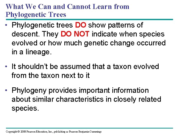 Chapter 26 Phylogeny and the Tree of Life