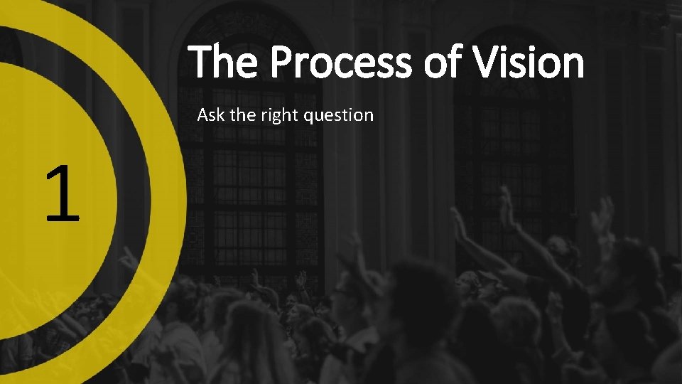 The Process of Vision Ask the right question 1 The Process of Vision Ask the right question 1