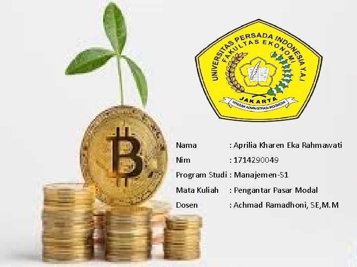 Nama : Aprilia Kharen Eka Rahmawati Nim : 1714290049 Program Studi : Manajemen-S 1