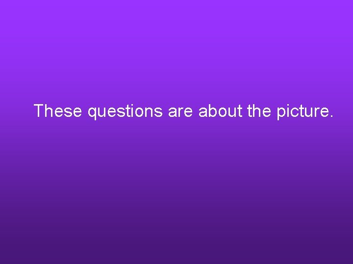 These questions are about the picture. 