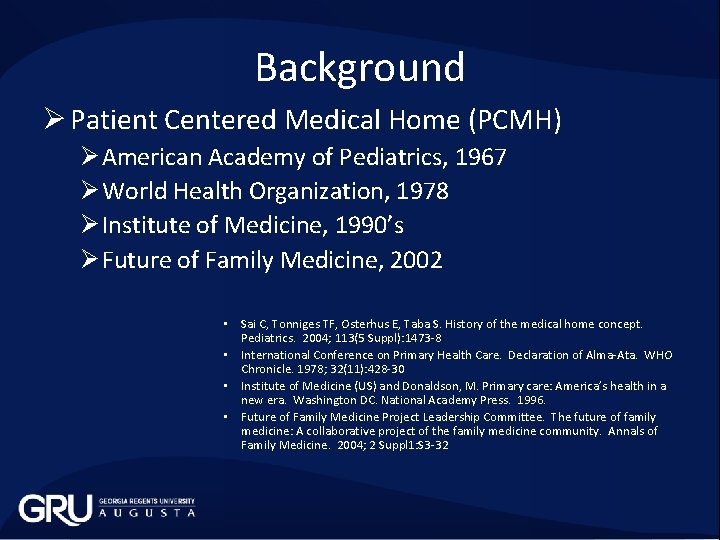 Pcmh Background Preparing Learners for Change Teaching Patient and Family