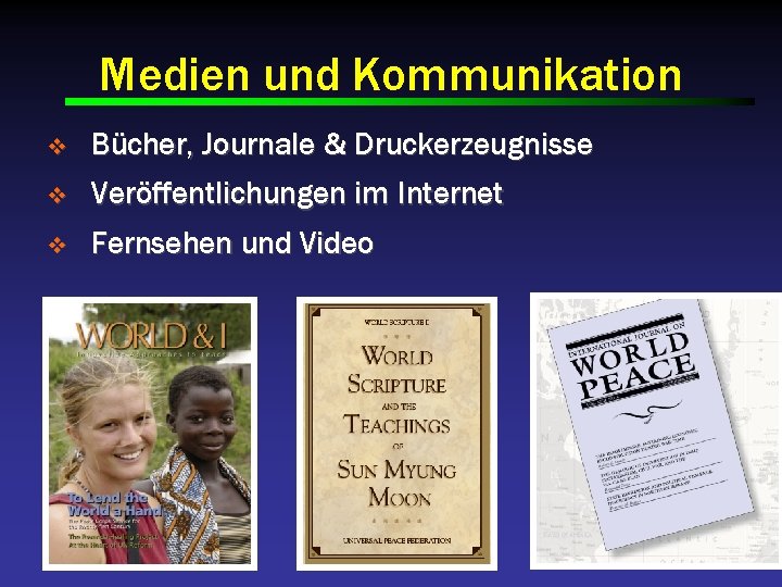 Medien und Kommunikation v Bücher, Journale & Druckerzeugnisse v Veröffentlichungen im Internet v Fernsehen