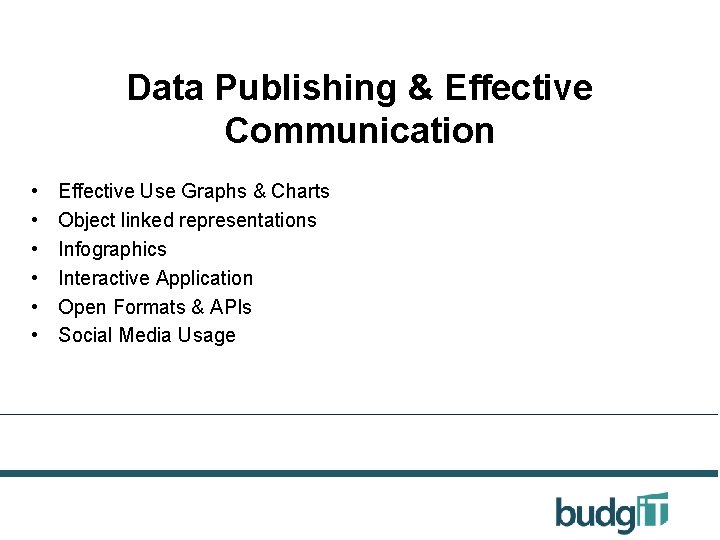 Data Publishing & Effective Communication • • • Effective Use Graphs & Charts Object