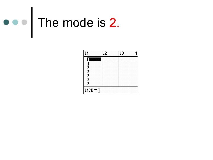 The mode is 2. 