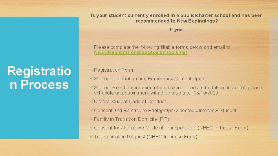 Is your student currently enrolled in a public/charter school and has been recommended to