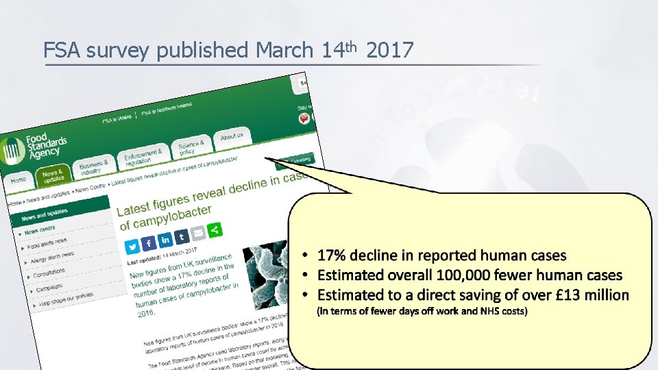 FSA survey published March 14 th 2017 