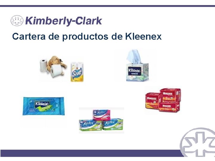 Cartera de productos de Kleenex 