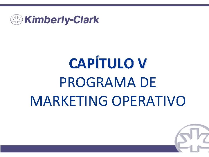 CAPÍTULO V PROGRAMA DE MARKETING OPERATIVO 