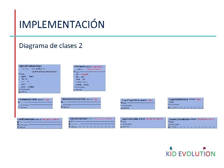 IMPLEMENTACIÓN Diagrama de clases 2 