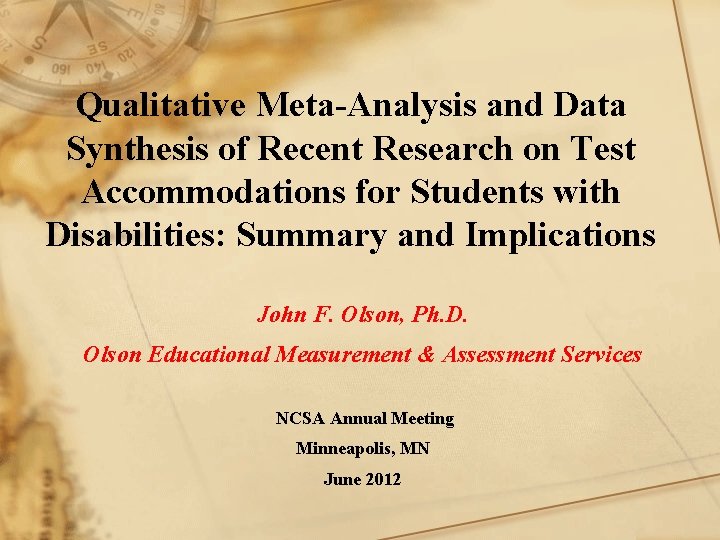 Qualitative Meta-Analysis and Data Synthesis of Recent Research on Test Accommodations for Students with