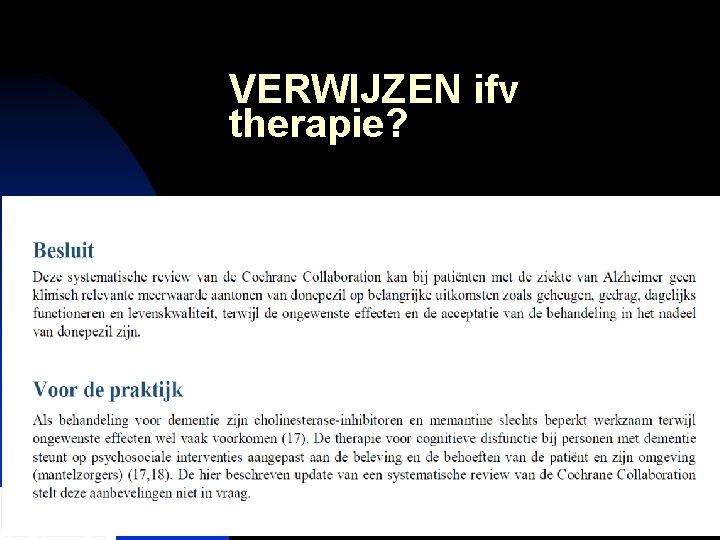 VERWIJZEN ifv therapie? 57 