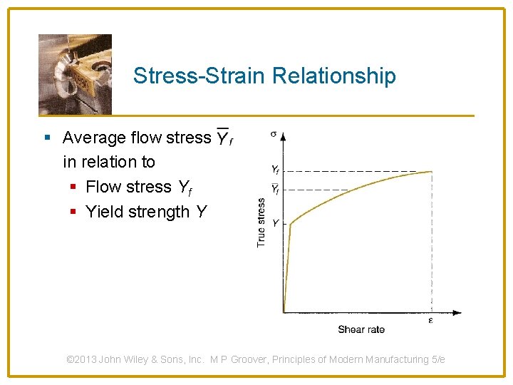 Stress-Strain Relationship § Average flow stress in relation to § Flow stress Yf §