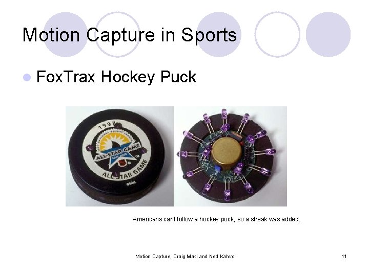 Motion Capture in Sports l Fox. Trax Hockey Puck Americans cant follow a hockey