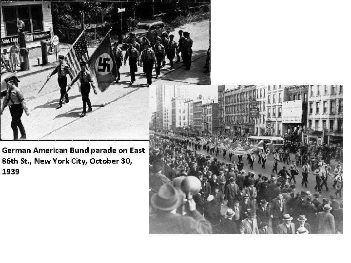 German American Bund parade on East 86 th St. , New York City, October