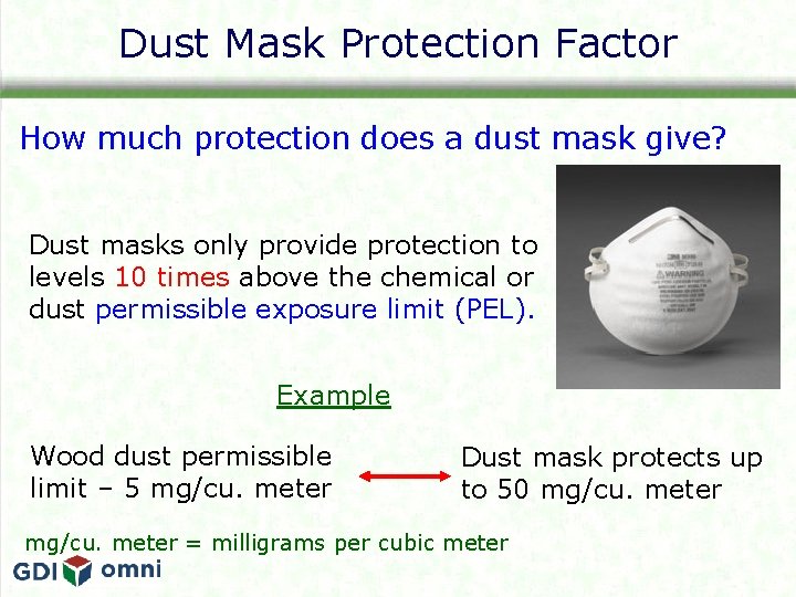 Dust Mask Protection Factor How much protection does a dust mask give? Dust masks