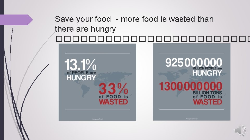 Save your food - more food is wasted than there are hungry ������������ 