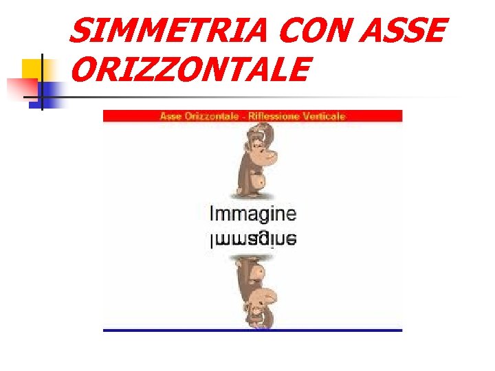 SIMMETRIA CON ASSE ORIZZONTALE SIMMETRIA CON ASSE ORIZZONTALE