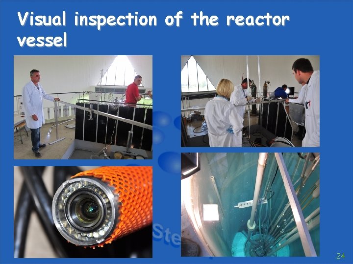 Visual inspection of the reactor vessel 24 