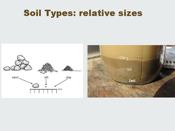 Soil Types: relative sizes 