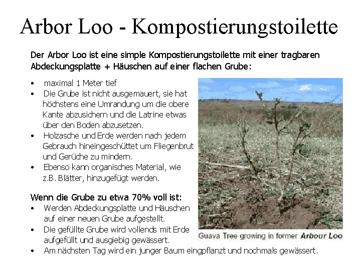 Arbor Loo - Kompostierungstoilette Der Arbor Loo ist eine simple Kompostierungstoilette mit einer tragbaren